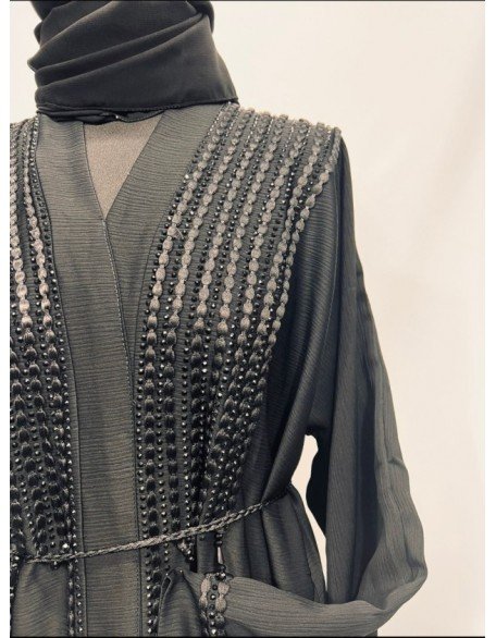 Closed Zoom Material Abaya