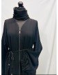 Open Plain Black Zoom Abaya