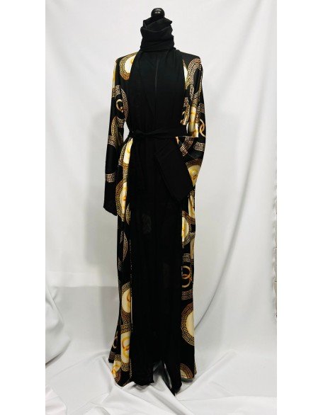 Black And Gold Kimono For Women