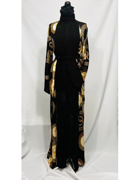 Black And Gold Kimono For Women