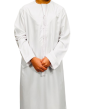 White Emirati Thobe With String 