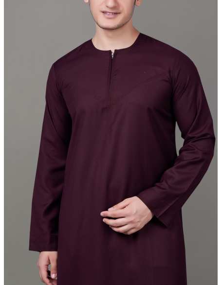 Maroon Omani Thobe