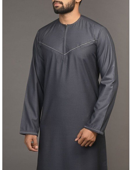 Dark Grey Emirati Thobe