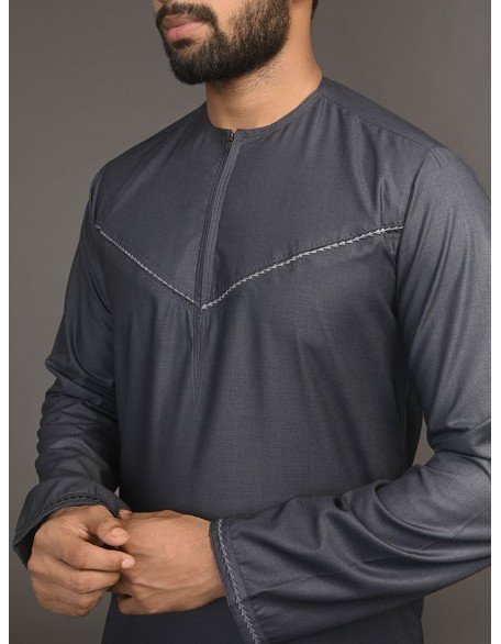 Dark Grey Emirati Thobe